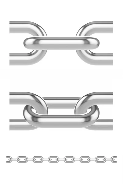 Metal chain links. 3d the illustration — Stock Photo, Image