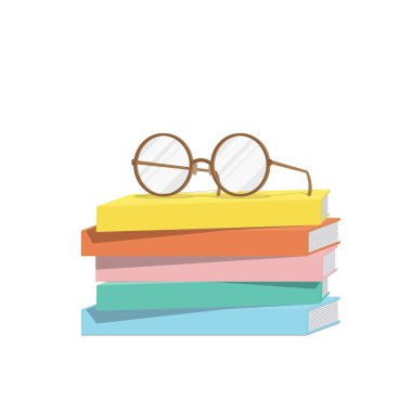 En iyi yığın kitap vektör gözlük.