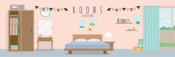 Dormitorio (Habitaciones ) — Vector de stock