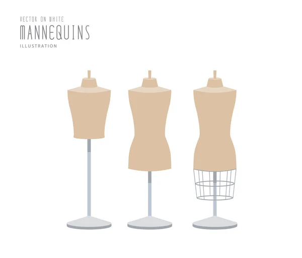 Mannequins flat vector. — Wektor stockowy