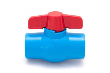 PVC su vanası beyaz arka plan üzerinde.