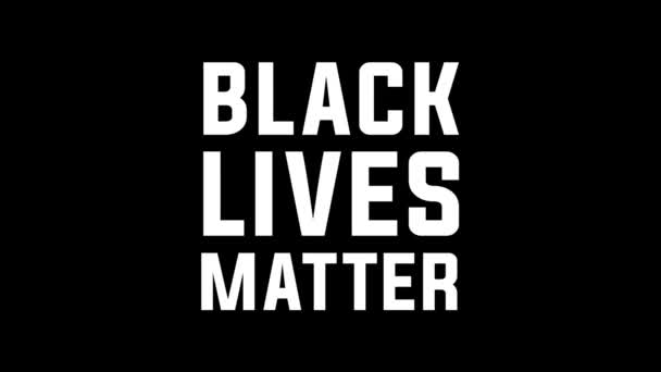 Black Lives Matter Animatie Twee Kleuren Combinaties Zwart Wit Geel — Stockvideo