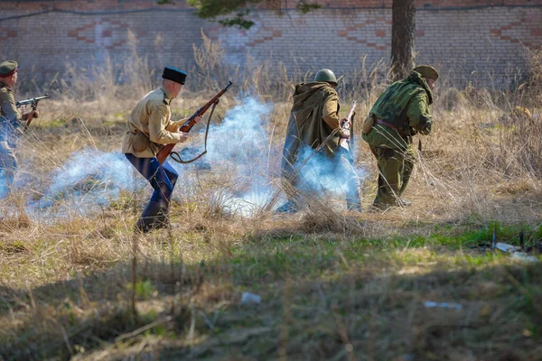 第二次世界大战的重建 俄罗斯游击队继续进行攻击 伟大的卫国战争敖德萨的解放2021年4月18日 — 图库照片