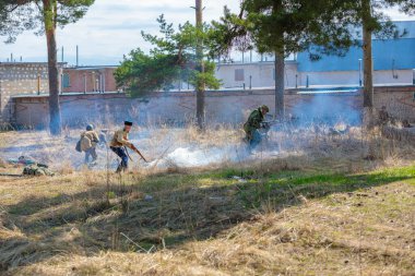İkinci Dünya Savaşı 'nın yeniden inşası. Rus partizan birliği saldırıya devam ediyor. Büyük Vatanseverlik Savaşı. Odessa 'nın kurtuluşu. Zelenograd Rusya 18 Nisan 2021