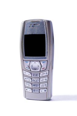 Eski bir cep telefonu düğmesi. Küçük ekranlı kişisel telefon..