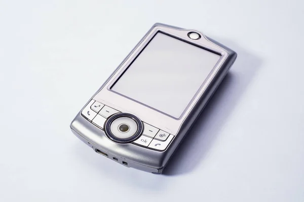 Το παλιό κινητό είναι ξεπερασμένο. Οθόνη αφής. Φωτεινό φόντο — Φωτογραφία Αρχείου