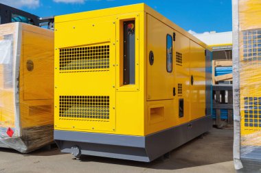 Diesel generator for general construction works and emergency services clipart