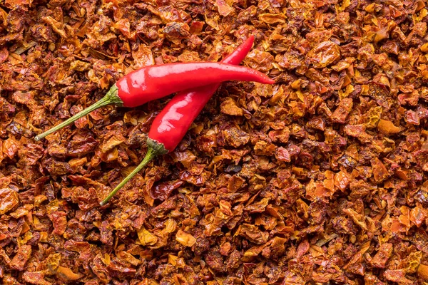 Spices from finely chopped sun-dried tomatoes. Aromatic seasoning for cooking. — Stock Photo, Image
