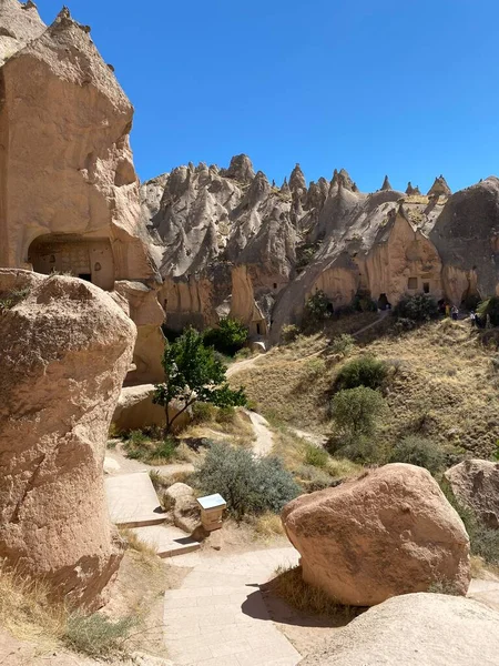 Kościoły jaskiniowe w Goreme skansen — Zdjęcie stockowe