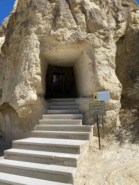 Kościoły jaskiniowe w Goreme skansen — Zdjęcie stockowe
