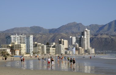 Tatilciler ve plaj, Strand Batı Cape Güney Afrika Cumhuriyeti