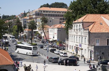 Dubrovnik Hırvatistan. Otobüs bırak ve alanını seç