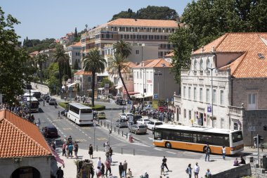 Dubrovnik Hırvatistan. Otobüs bırak ve alanını seç