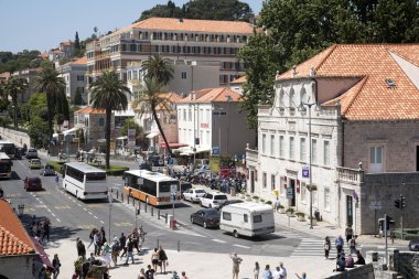 Dubrovnik Hırvatistan. Otobüs bırak ve alanını seç