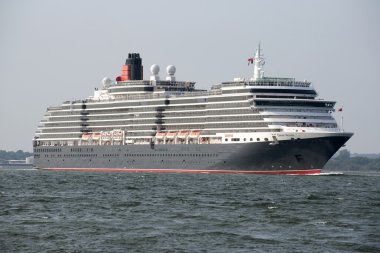 Cunard Cruise Gemi Kraliçe Victoria devam Southampton su İngiltere'de İngiltere'de
