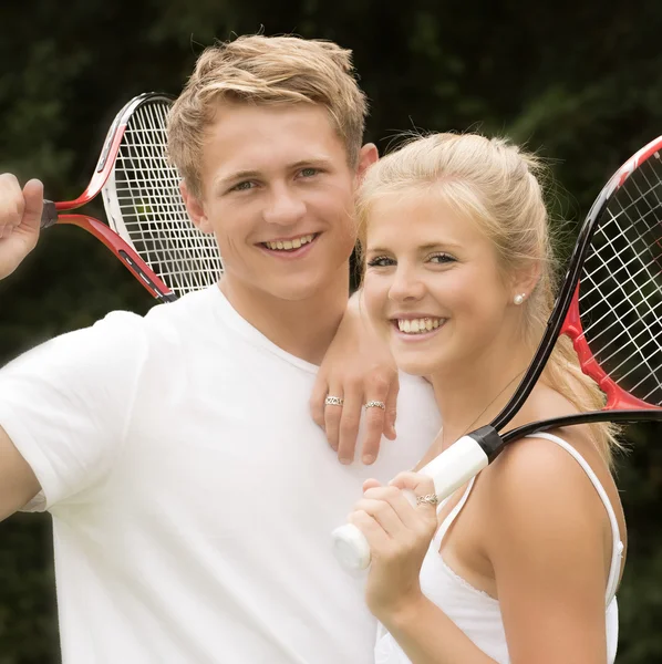 TEENAGE TENNIS PLAYERS — Stock Photo, Image