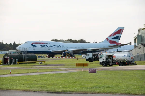 Кембл Глостершир Англія Велика Британія 2020 Рік British Airways 747 — стокове фото