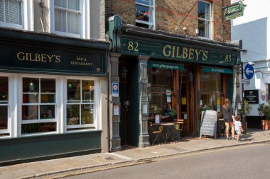 Eton, Buckinghamshire, England, UK. Gilbey's a bar restaurant on Eton High Street  clipart