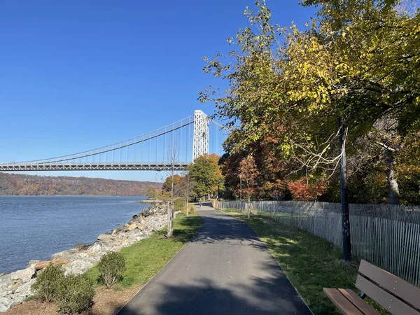 Manhattan Nueva York Estados Unidos 2020 Árboles Colores Otoñales Largo — Foto de Stock