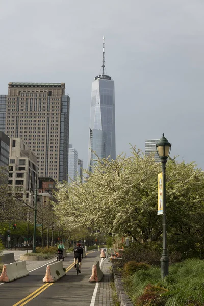 Nueva York Estados Unidos Mayo 2020 Ciclismo Largo Del Río — Foto de Stock