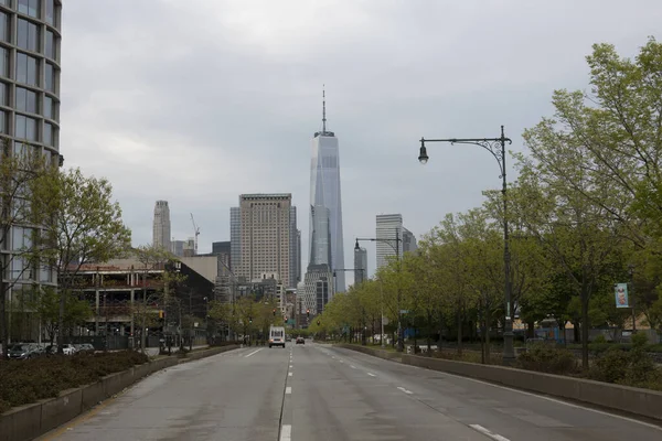 Nueva York Estados Unidos Mayo 2020 Autopista Vacía Dirección Centro — Foto de Stock