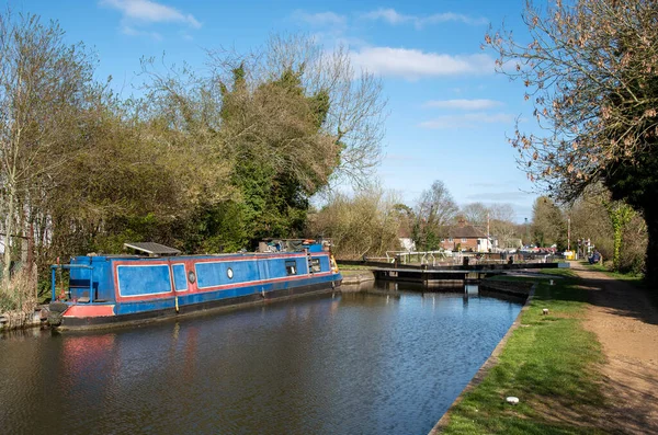 Kennet Avon Canal Aldermaston Wharf Berkshire Anglia 2021 — Stock Fotó
