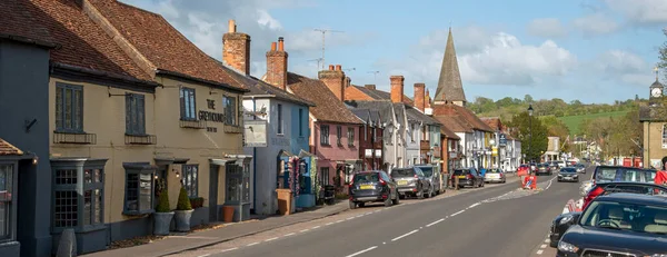 Stockbridge Hampshire England 2021 Stockbridge Main Street Colourful Buildings Drovers — Stock Photo, Image