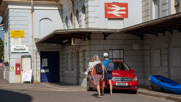 Dawlish Devon England Storbritannien 2021 Dawlish Badort Järnvägsstation Byggnad Yttre — Stockfoto