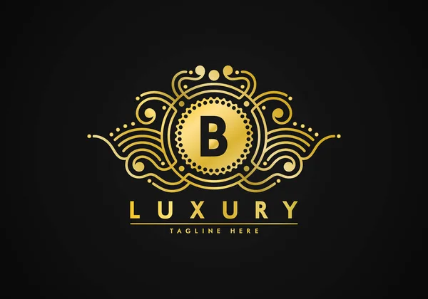 Letter Logo Luxuriöses Design Badge Vorlage Für Marke Einzigartige Textur — Stockvektor