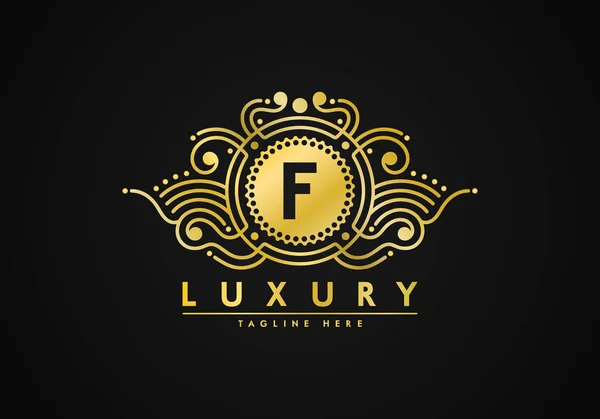 Buchstabe Logo Luxuriöses Design Badge Vorlage Für Marke Einzigartige Textur — Stockvektor