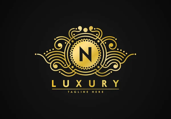Buchstabe Logo Luxus Design Badge Vorlage Für Marke Einzigartige Textur — Stockvektor