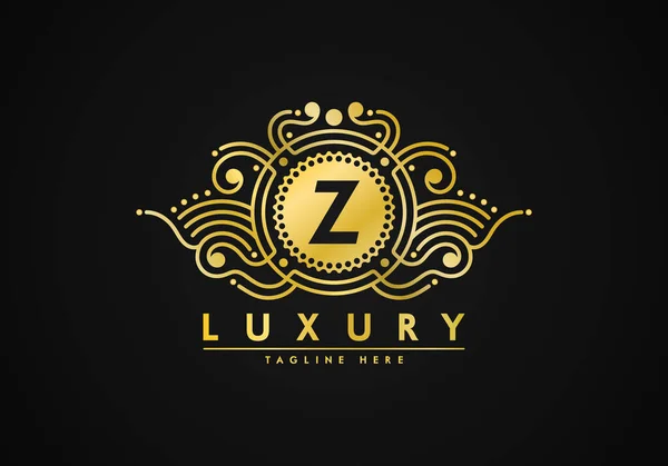 Buchstabe Logo Luxus Design Badge Vorlage Für Marke Einzigartige Textur — Stockvektor
