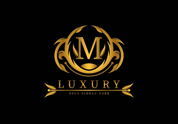 M Harfi Lüks Logo marka, şirket ya da moda için şablon vektörü.