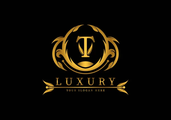 Luxury letter v logo template in gold color royal Vector Image