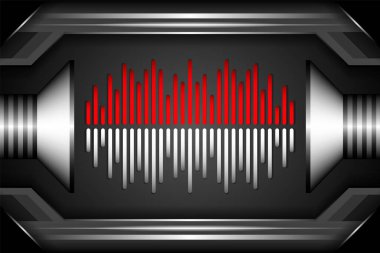 Bayrak dalgası Endonezya ülkesi, Dalga bayrağı, soyut geometrik arkaplan.