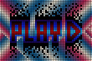 Müzik veya oyun için doku gradyanı olan arkaplan çalma pikseli