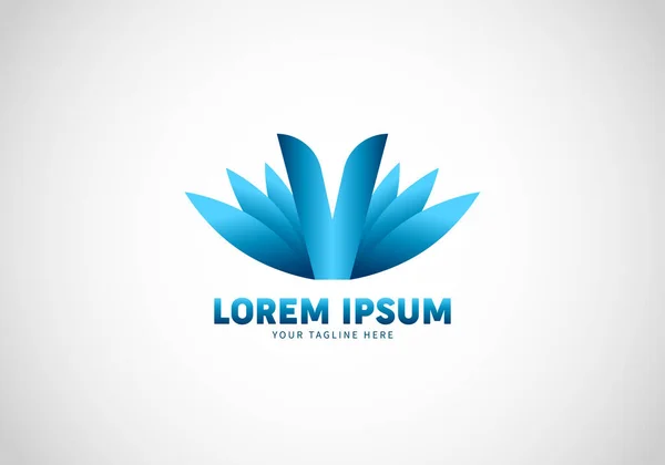 Initial Letter Wing Logo Template Elegant Design Lijkt Een Bloem — Stockvector