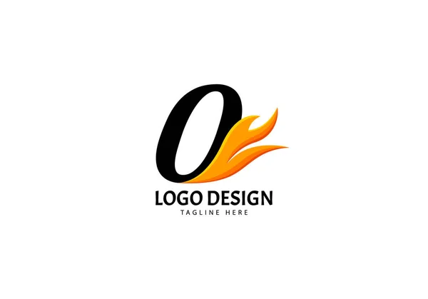 品牌或公司的O字火警标志 概念简约主义 — 图库矢量图片