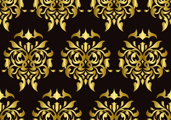 Damask Altın Kusursuz Desen, Duvar kağıtları için lüks dokular, Arkaplan.