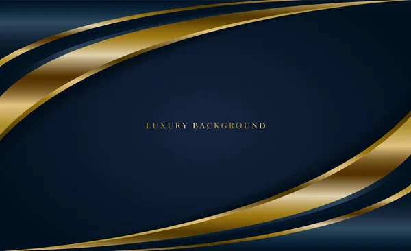Luxe Navy Blue Achtergrond Met Een Gouden Kleurencombinatie Perfect Voor — Stockvector