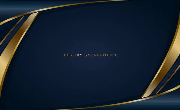 Luxe Navy Blue Achtergrond Met Een Gouden Kleurencombinatie Perfect Voor — Stockvector