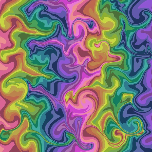 Liquid Marble Texture Rainbow Abstract Background Vector — 스톡 벡터