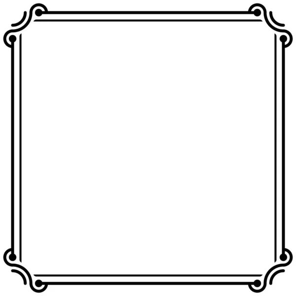 Çerçeve Kenarlık Çizgisi Vektörü Basit Tasarım, Siyah Kare Şekli