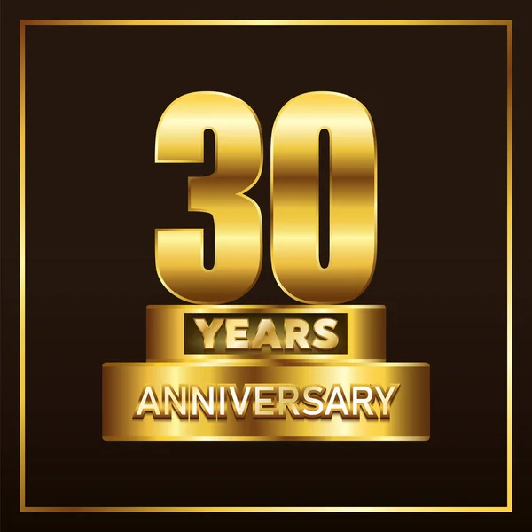 Anos Aniversário Logotipo Troféu Projeto Emblema Celebração Aniversário Ouro Para —  Vetores de Stock