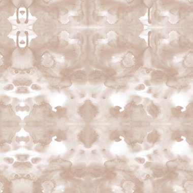 Suluboya lekeleri damlatır. Kusursuz desen. Boya izi ya da kaleydoskop çizimi. beig