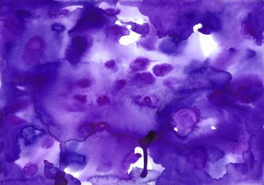 Suluboya lekeleri. Narin, mor nötr bir arka plan. Kartlar, arka planlar, kumaşlar, posterler, dergiler ve herhangi bir tasarım için
