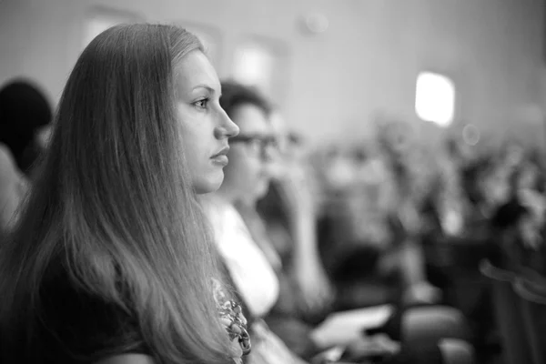 Students at conference — Stock Photo, Image