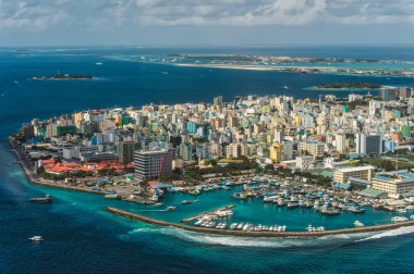 Maldivian capital from above clipart