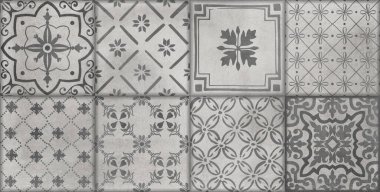 Lavabo ve mutfak için dijital renkli kiremit tasarımı. Tekstil, giyim, kart, davetiye vs. için şablon.