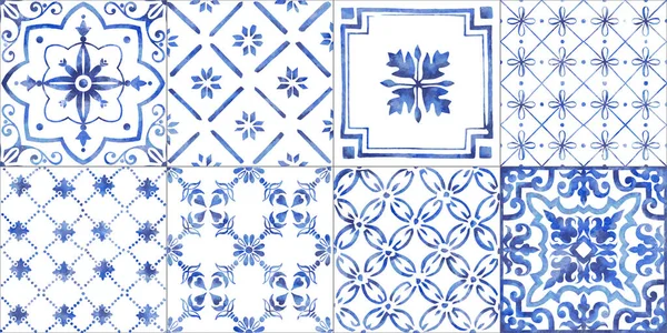 Italiaans Keramisch Tegelpatroon Etnische Folk Ornament Mexicaanse Talavera Portugese Azulejo — Stockfoto
